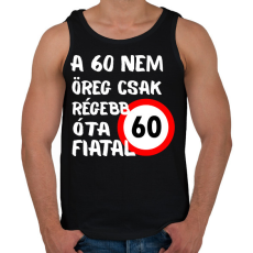 PRINTFASHION 60 éves Fehér. - Férfi atléta - Fekete