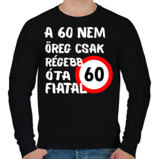 PRINTFASHION 60 éves Fehér. - Férfi pulóver - Fekete