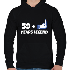 PRINTFASHION 60. SZÜLINAP - Férfi kapucnis pulóver - Fekete férfi pulóver, kardigán