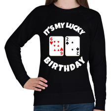 PRINTFASHION 62 POKER SZÜLINAP - Női pulóver - Fekete női pulóver, kardigán