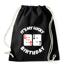 PRINTFASHION 62 POKER SZÜLINAP - Sportzsák, Tornazsák - Fekete tornazsák