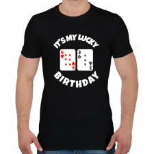 PRINTFASHION 63 POKER SZÜLINAP - Férfi póló - Fekete férfi póló