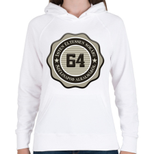 PRINTFASHION 64 - Női kapucnis pulóver - Fehér női pulóver, kardigán