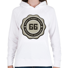 PRINTFASHION 66 - Női kapucnis pulóver - Fehér női pulóver, kardigán