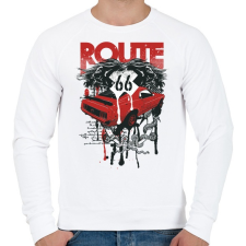 PRINTFASHION 66-os út - Férfi pulóver - Fehér férfi pulóver, kardigán