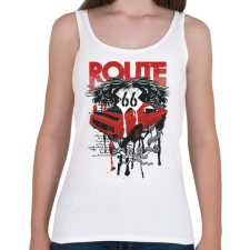 PRINTFASHION 66-os út - Női atléta - Fehér női trikó