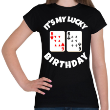 PRINTFASHION 66 POKER SZÜLINAP - Női póló - Fekete női póló