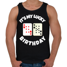 PRINTFASHION 69 POKER SZÜLINAP - Férfi atléta - Fekete