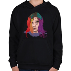 PRINTFASHION 69 Tekashi 69 - Gyerek kapucnis pulóver - Fekete