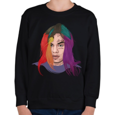 PRINTFASHION 69 Tekashi 69 - Gyerek pulóver - Fekete