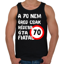 PRINTFASHION 70 éves Fehér. - Férfi atléta - Fekete atléta, trikó