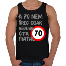 PRINTFASHION 70 éves Szürke. - Férfi atléta - Fekete