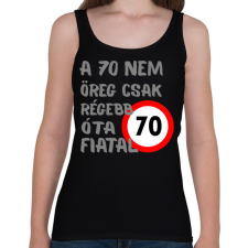 PRINTFASHION 70 éves Szürke. - Női atléta - Fekete női trikó