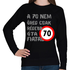 PRINTFASHION 70 éves Szürke. - Női pulóver - Fekete