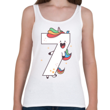 PRINTFASHION 7 éves unikornis - Női atléta - Fehér női trikó