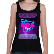 PRINTFASHION 80-as évek - Női atléta - Fekete női trikó