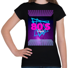 PRINTFASHION 80-as évek - Női póló - Fekete