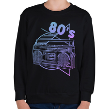 PRINTFASHION 80's - Gyerek pulóver - Fekete gyerek pulóver, kardigán