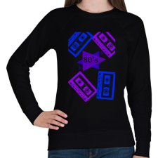 PRINTFASHION 80's - Női pulóver - Fekete női pulóver, kardigán