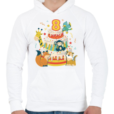 PRINTFASHION 8 éves - Férfi kapucnis pulóver - Fehér