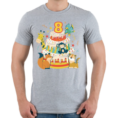 PRINTFASHION 8 éves - Férfi póló - Sport szürke