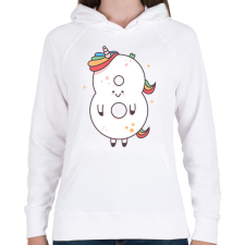 PRINTFASHION 8 éves unikornis - Női kapucnis pulóver - Fehér női pulóver, kardigán