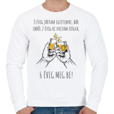 PRINTFASHION 8 évig jártam egyetemre - Férfi pulóver - Fehér férfi pulóver, kardigán