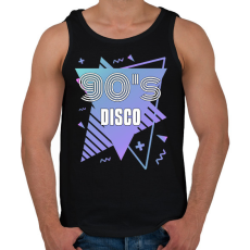 PRINTFASHION 90's disco - Férfi atléta - Fekete