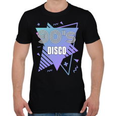 PRINTFASHION 90's disco - Férfi póló - Fekete