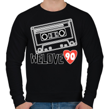 PRINTFASHION 90's  - Férfi pulóver - Fekete férfi pulóver, kardigán