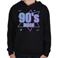 PRINTFASHION 90's - Gyerek kapucnis pulóver - Fekete gyerek pulóver, kardigán