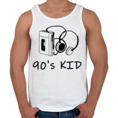 PRINTFASHION 90's kid - Férfi atléta - Fehér