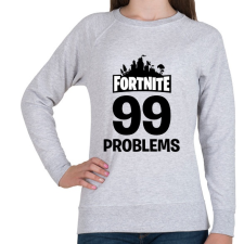 PRINTFASHION 99 Probléma - Fortnite - Női pulóver - Sport szürke női pulóver, kardigán