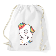 PRINTFASHION 9 éves unikornis - Sportzsák, Tornazsák - Fehér tornazsák