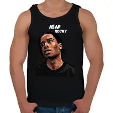 PRINTFASHION A$AP ROCKY - Férfi atléta - Fekete atléta, trikó