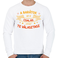 PRINTFASHION A barátok az a család - Férfi pulóver - Fehér férfi pulóver, kardigán