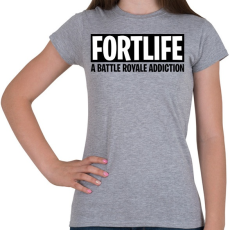 PRINTFASHION A battle royale addiction - Fortnite - Női póló - Sport szürke
