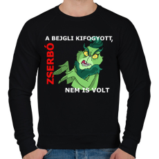 PRINTFASHION A bejgli kifogyott, zserbó nem is volt - Férfi pulóver - Fekete