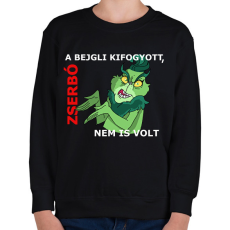 PRINTFASHION A bejgli kifogyott, zserbó nem is volt - Gyerek pulóver - Fekete