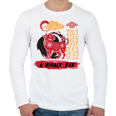 PRINTFASHION A bivaly éve - Férfi hosszú ujjú póló - Fehér