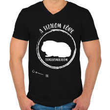 PRINTFASHION A bizalom köre - A tengerimalacom (fehér) - Férfi V-nyakú póló - Fekete férfi póló