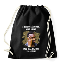 PRINTFASHION A boldogság olyan mint a fing - Sportzsák, Tornazsák - Fekete tornazsák