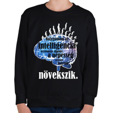 PRINTFASHION a bolygó és az intelligencia - Gyerek pulóver - Fekete