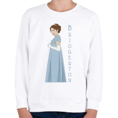 PRINTFASHION A Bridgerton család - Daphne - Gyerek pulóver - Fehér