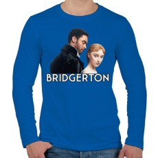 PRINTFASHION A Bridgerton család - Férfi hosszú ujjú póló - Királykék