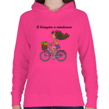 PRINTFASHION A bringám - Női kapucnis pulóver - Fukszia női pulóver, kardigán