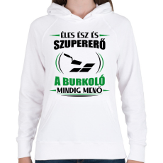 PRINTFASHION A burkoló mindig menő - Női kapucnis pulóver - Fehér