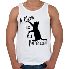 PRINTFASHION A Cicám az én Patrónusom - Férfi atléta - Fehér