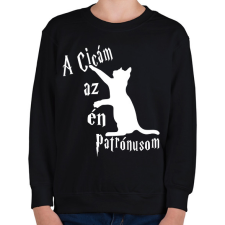 PRINTFASHION A Cicám az én Patrónusom - Gyerek pulóver - Fekete gyerek pulóver, kardigán