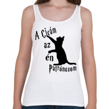 PRINTFASHION A Cicám az én Patrónusom - Női atléta - Fehér női trikó